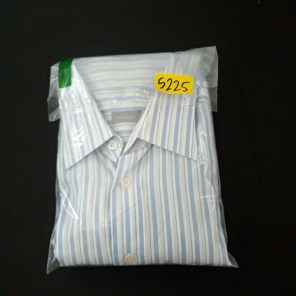 Van Laack Royal Button Down Shirt Mens Medium Blue Casual Dress Short Sleeve M - Picture 13 of 13